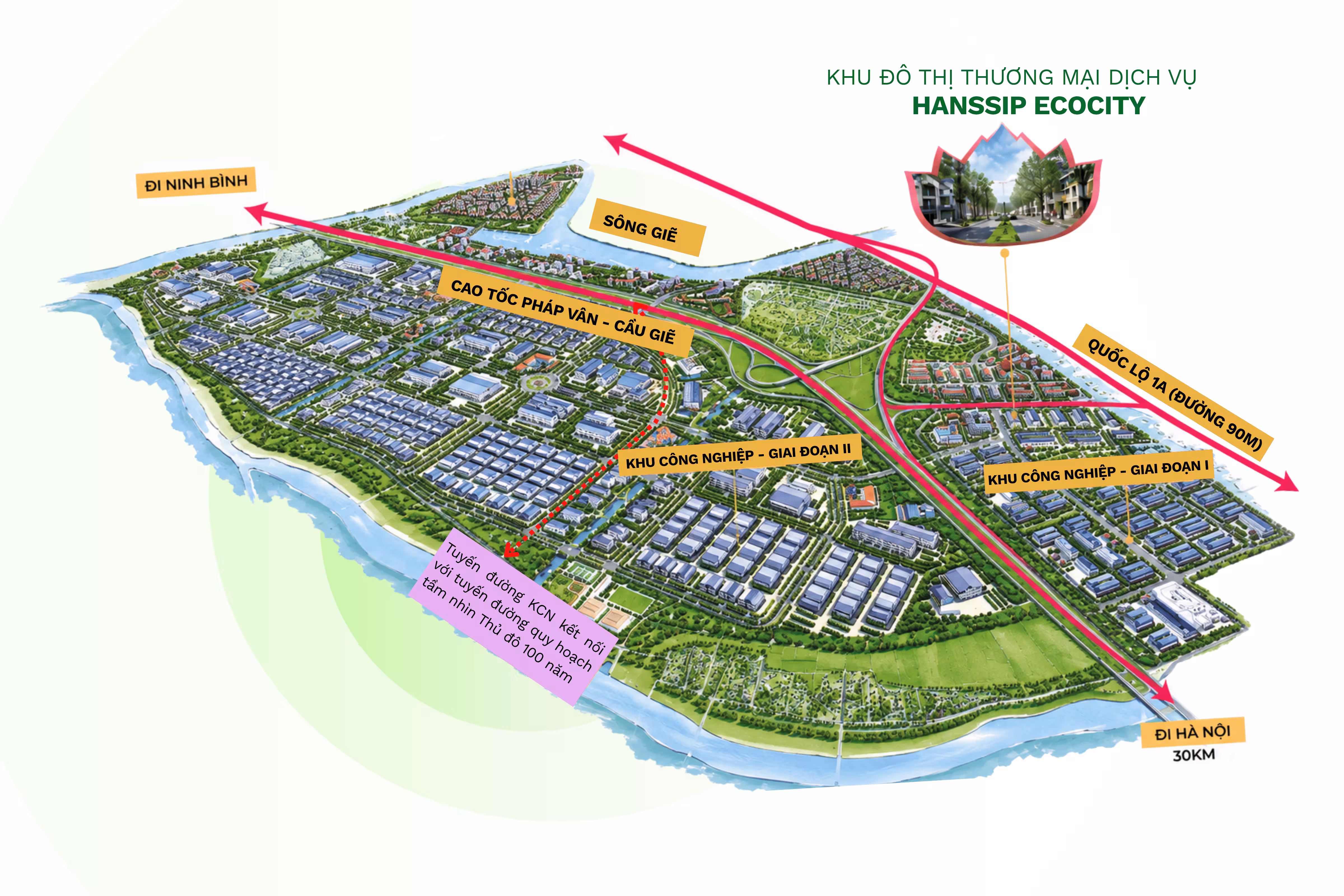 Mặt bằng phân lô nhà phố liền kề shophouse Hanssip Ecocity